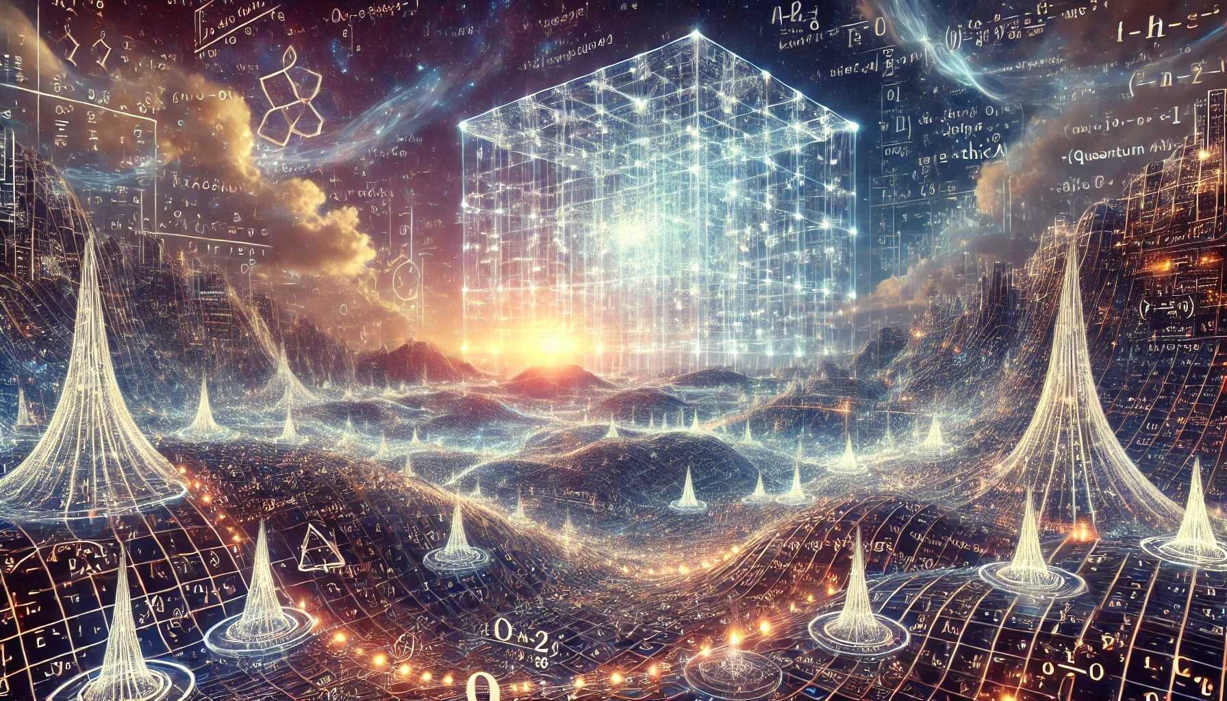 Quantum computers leverage the strange principles of quantum mechanics through qubits, which can coexist in multiple states at once.  (Image: TheoristMind, generated by DALL·E AI)