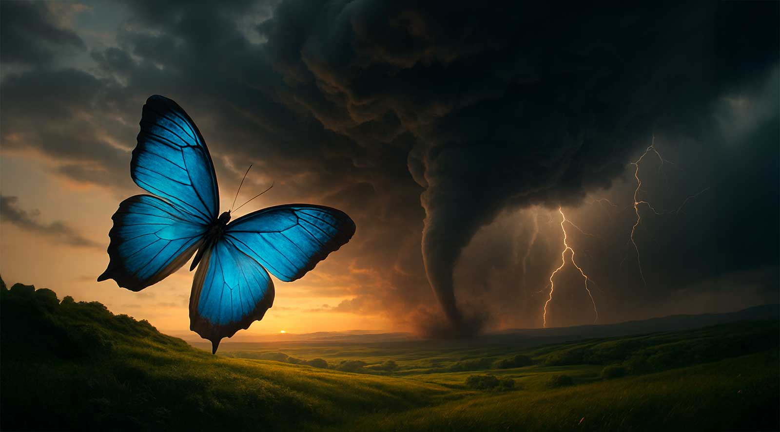 Beneath the stillness of nature lies a deeper truth — a cosmos shaped by unseen patterns, where chaos is not disorder but the pulse of existence itself. (generated image via DALL·E)