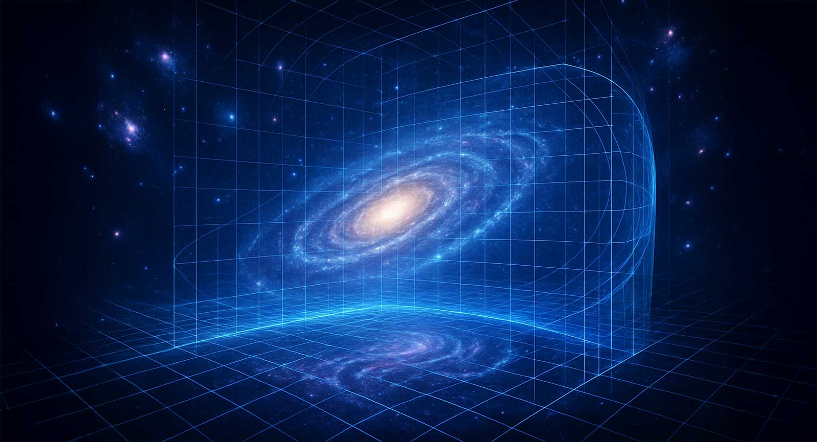If reality is a holographic projection from distant boundaries of information, are we but shadows in a cosmic computation — searching for meaning in the code of the universe?  (generated image via DALL·E)